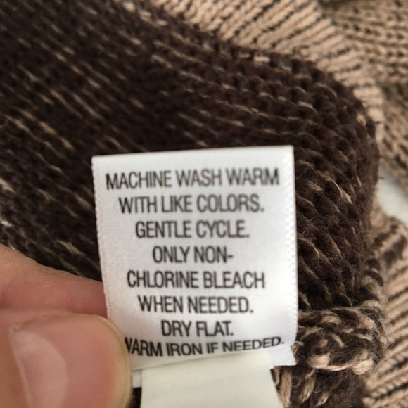 CROFT & BARROW LG TAN COTTON CARDIGAN SWEATER - Picture 5 of 11